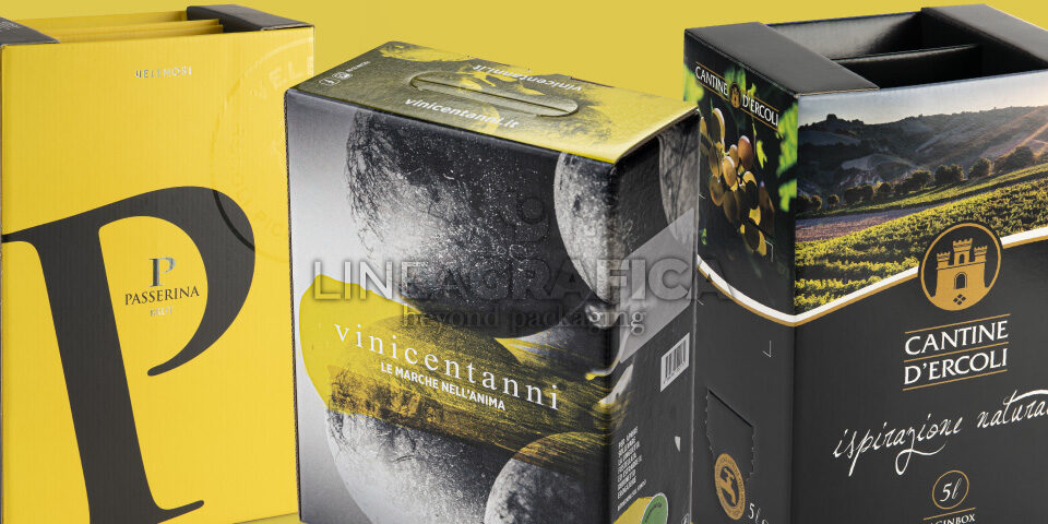 Packaging Bag in Box firmati Linea Grafica